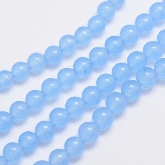 6MM Sky Blue Quartz Beads-ONE Gemstone Bead Strand-Jewelry Making Crafts NWT - Picture 1 of 3